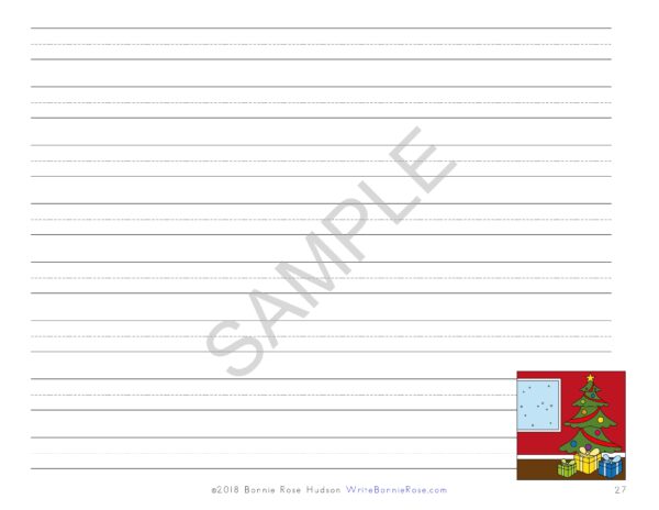 Handwriting Practice with Christmas Trees and Decorations-Cursive ...