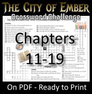 2 Crossword Puzzles for THE CITY OF EMBER (worksheets, quizzes, tests ...