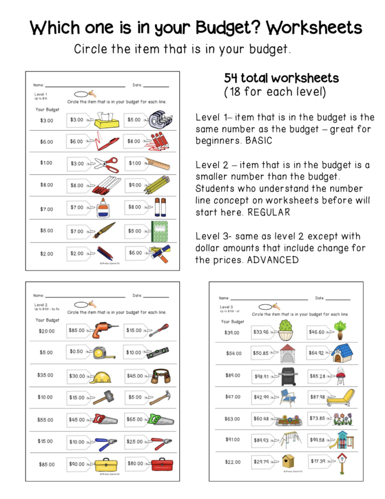 Budget Worksheets Do you have Enough Money? Life Skill Math for Budget Worksheets Do you have Enough Money? Life Skill Math for