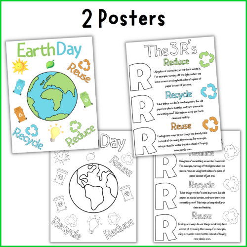 Reduce Reuse Recycle Study posters, craftivity, acrostic poems,Earth ...