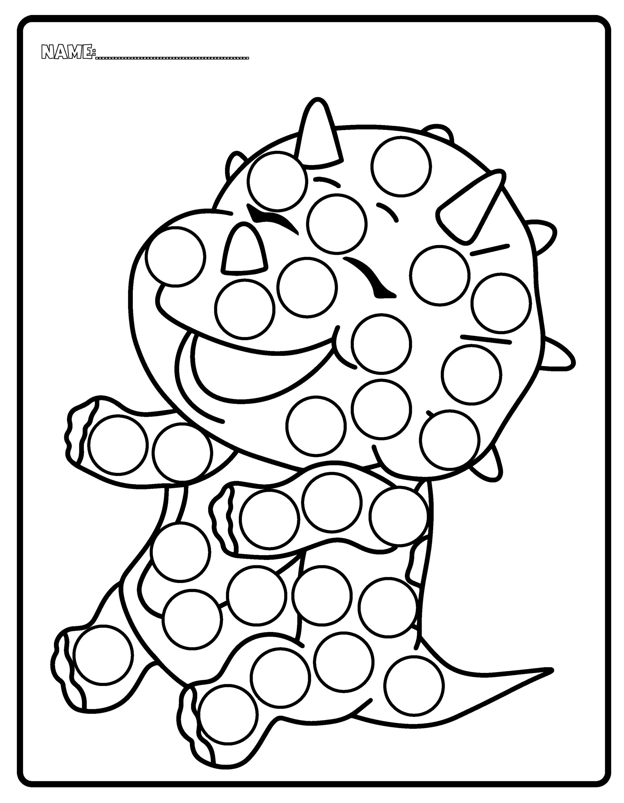Dino Dots Fun And Easy Dot Marker Coloring Pages For Kids Made By