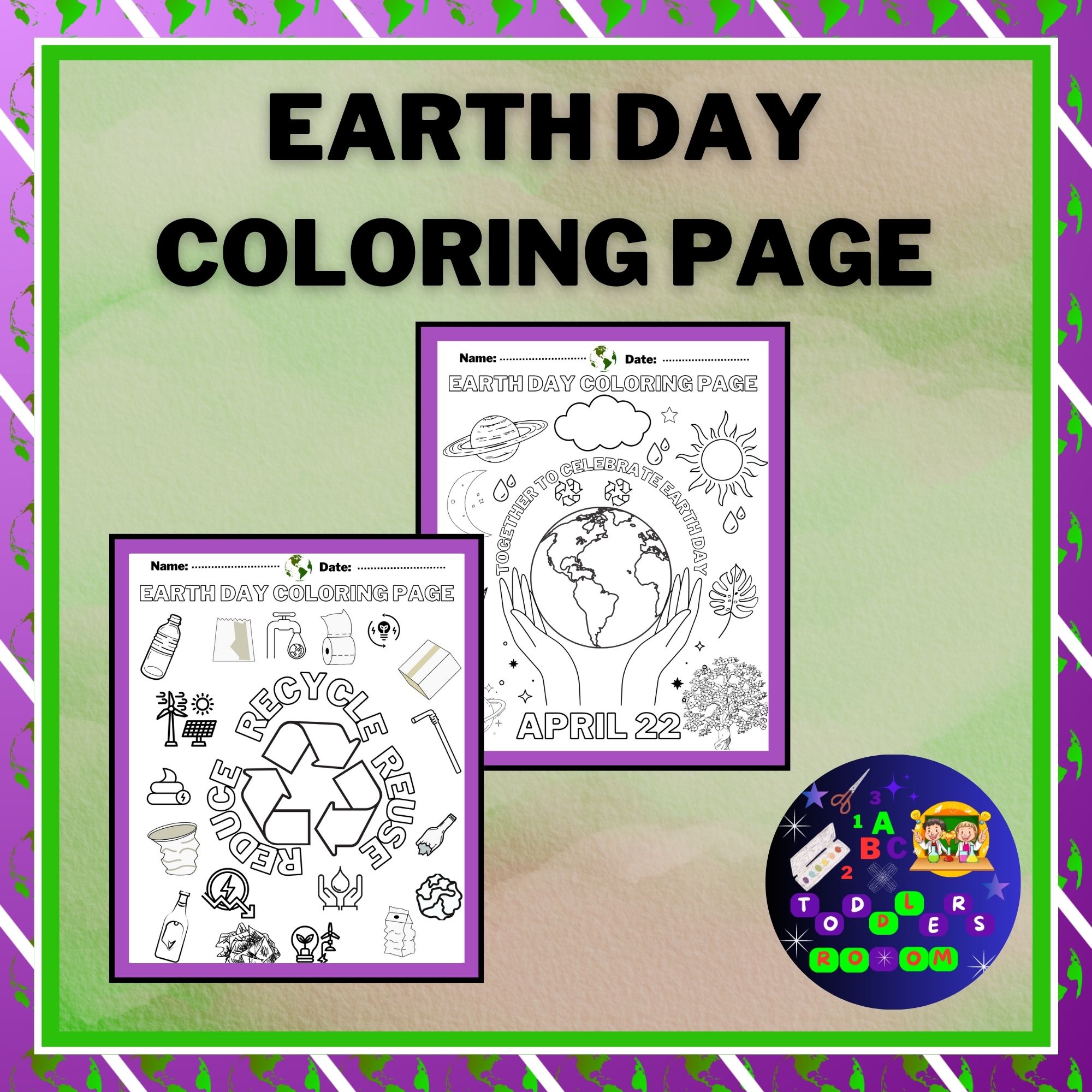 EARTH DAY Activities: Coloring, Writing, Patterns, Counting and ...
