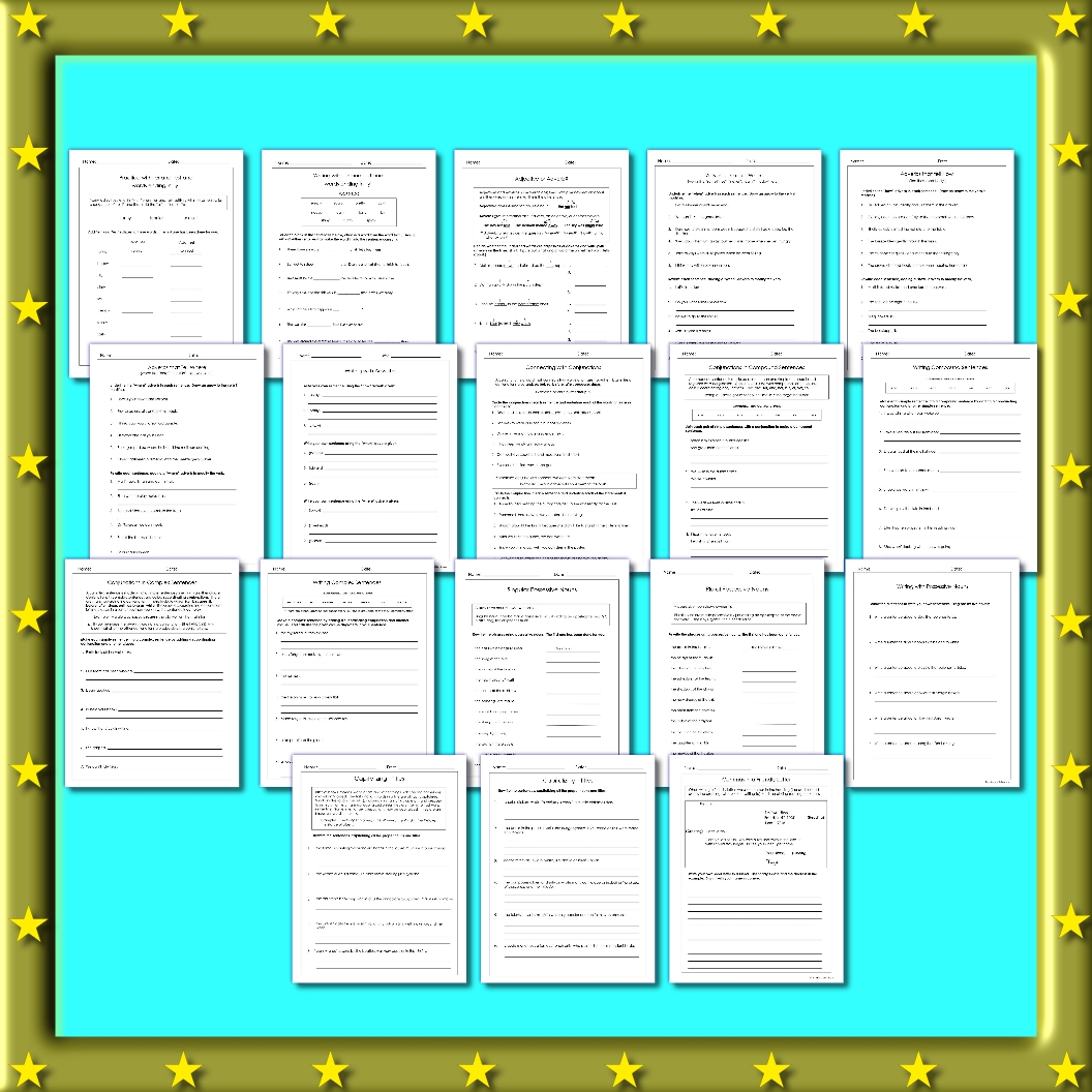 Back-to-School Grammar Review - Grade 3-4 : 38 worksheets - Made By ...