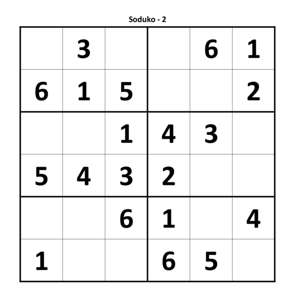 Sudoku Challenge for Kids Level 2 (6×6) with Easy Solutions!" Made