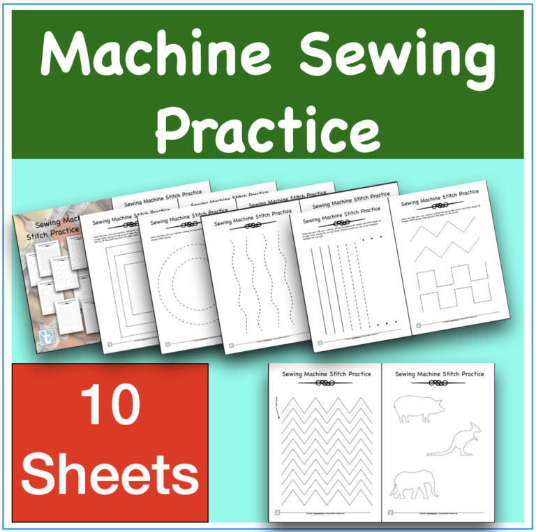 Sewing Machine Practice Sheets for Textiles Classes Made By Teachers