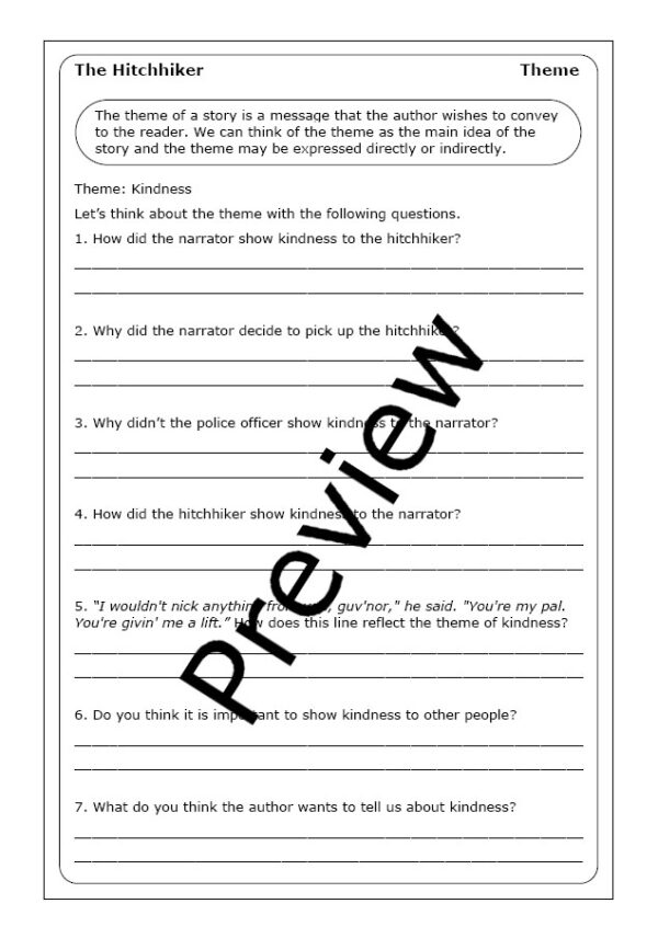 Roald Dahl "The Hitchhiker" worksheets Made By Teachers