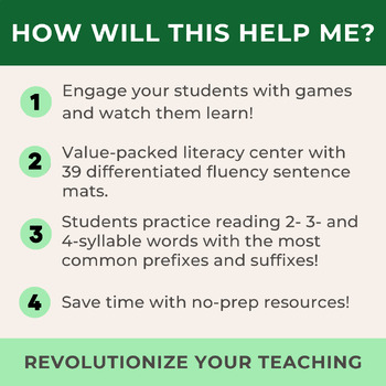 Multisyllabic Word List & Games - Multisyllable Fluency Activity - Year ...