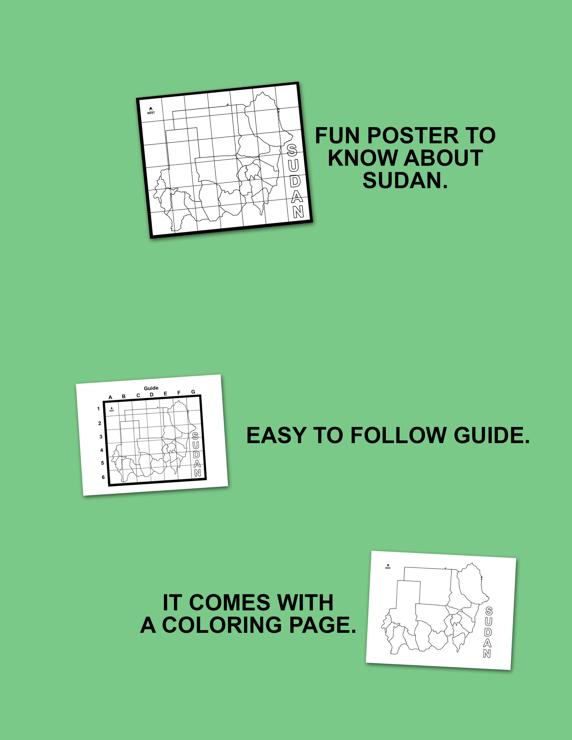 Sudan Map Collaboration Poster | Made By Teachers