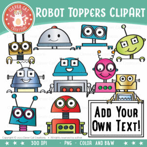 Robot Toppers Clipart