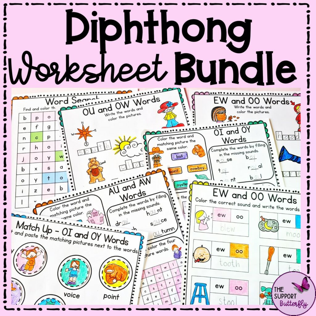 Diphthong Worksheets Made By Teachers