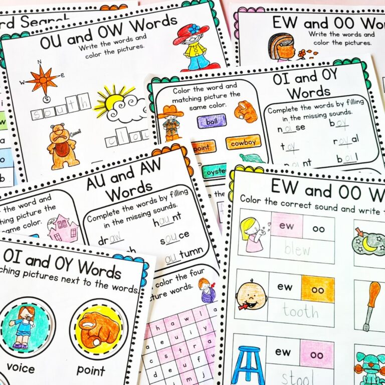 Diphthong Worksheets - Made By Teachers