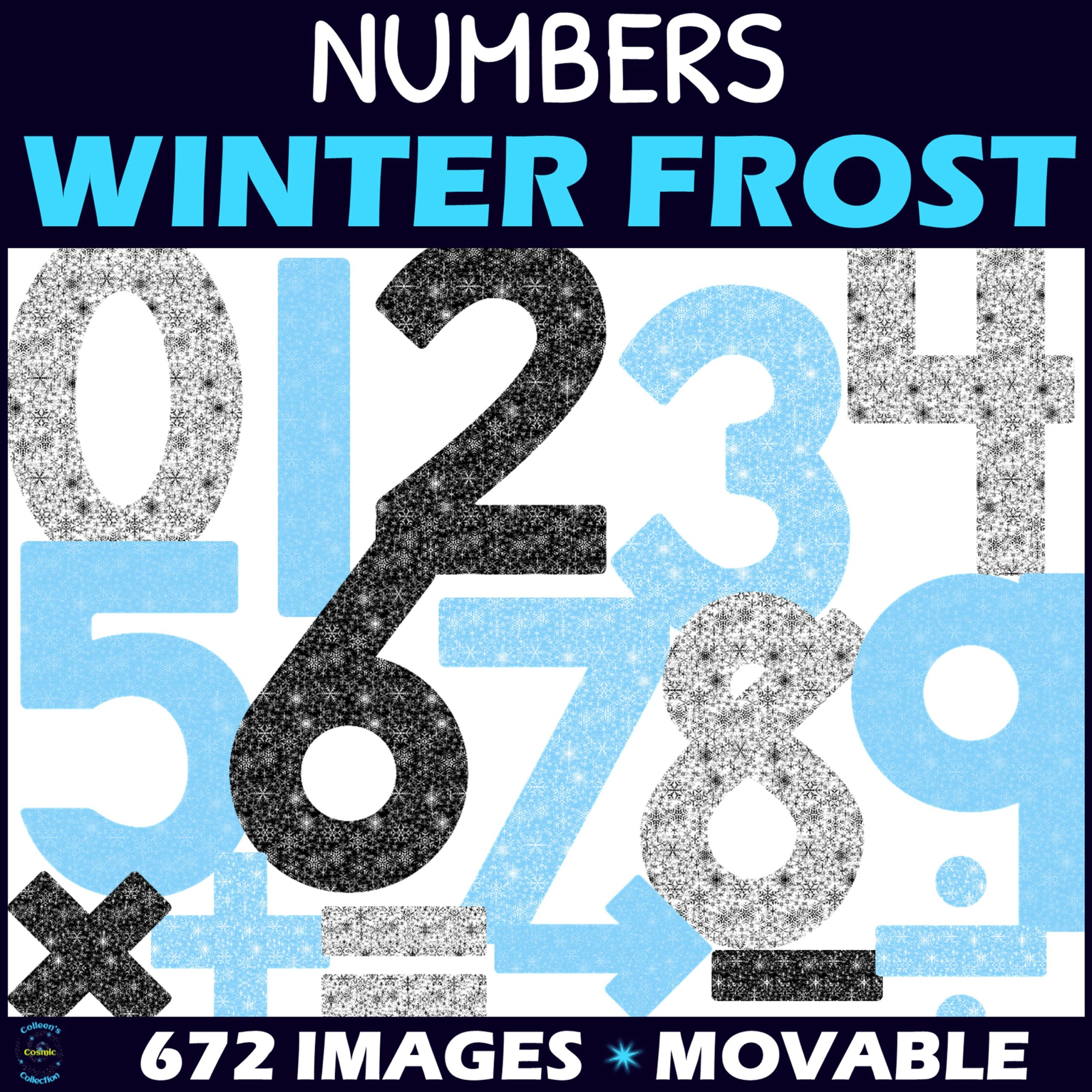 Winter Frost Numbers Clipart | Made By Teachers