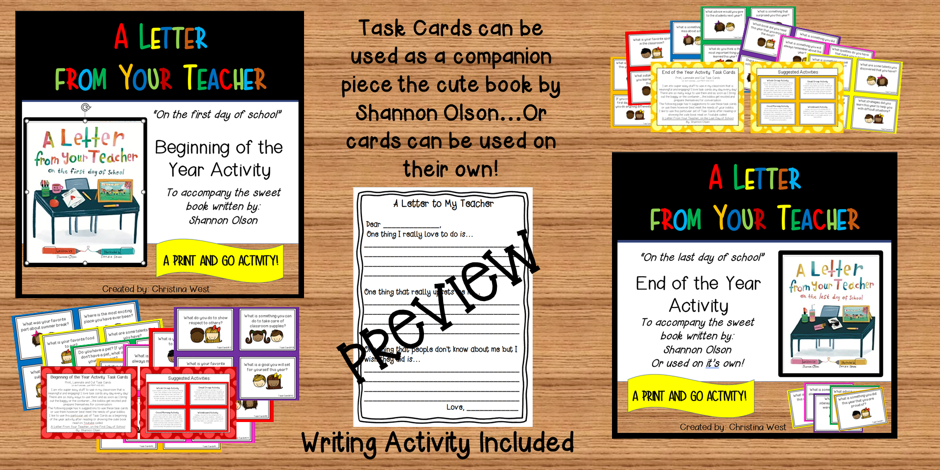 A Letter From Your Teacher Activities BUNDLE