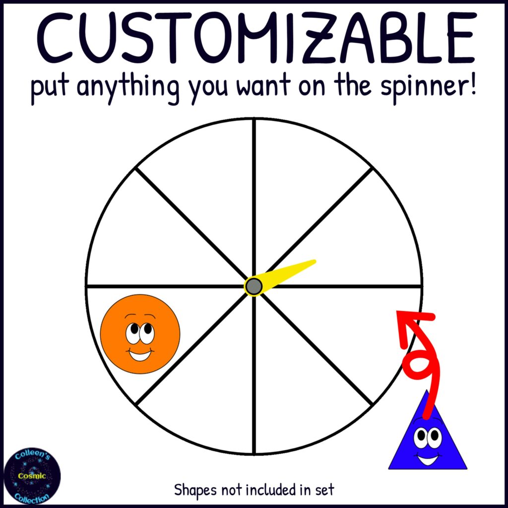 Customizable Spinner GIFs Clipart 8 Sections Made By Teachers
