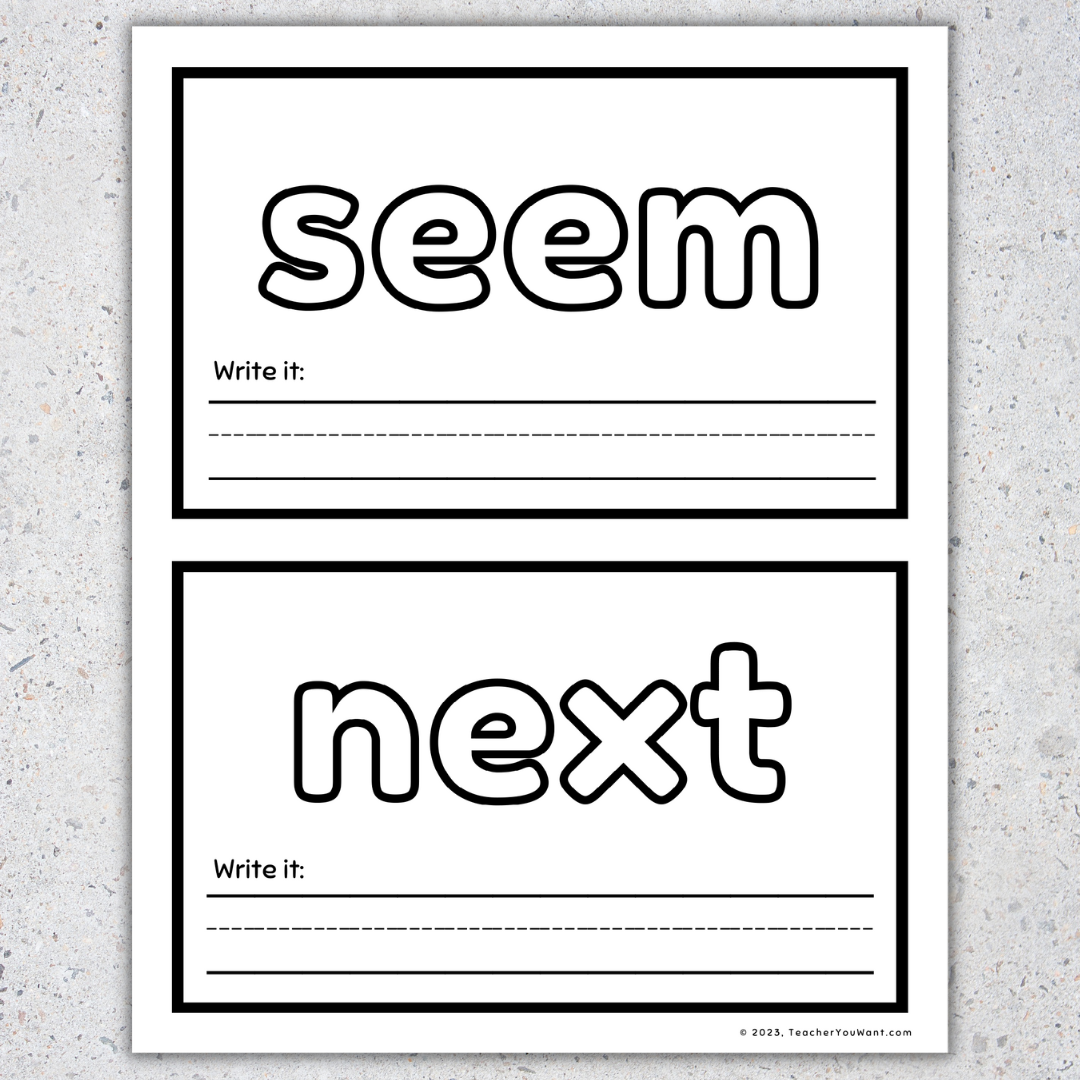 Sight words playdough mat fry s 3rd 100 sight words practice