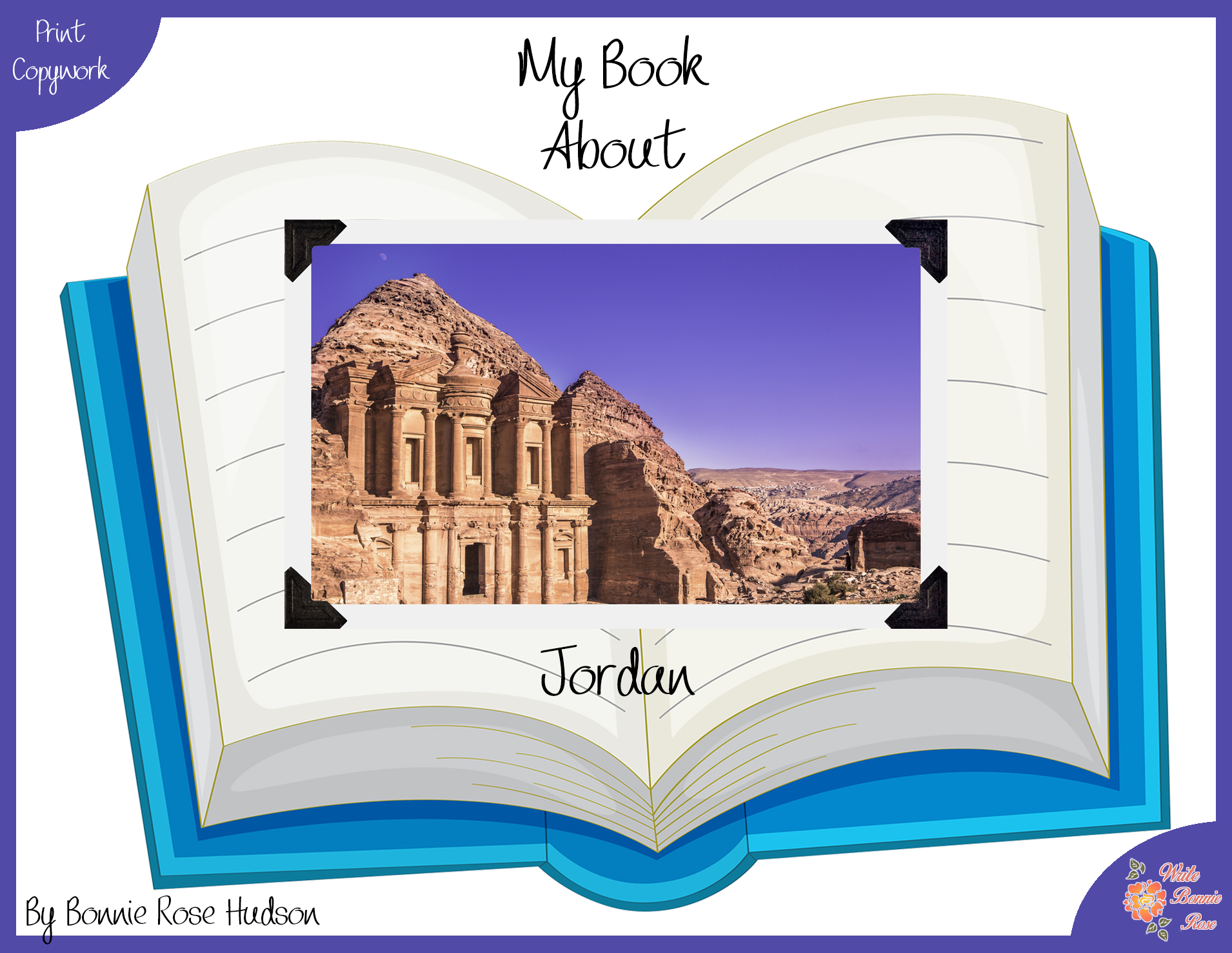 My Book About Jordan with Print Copywork