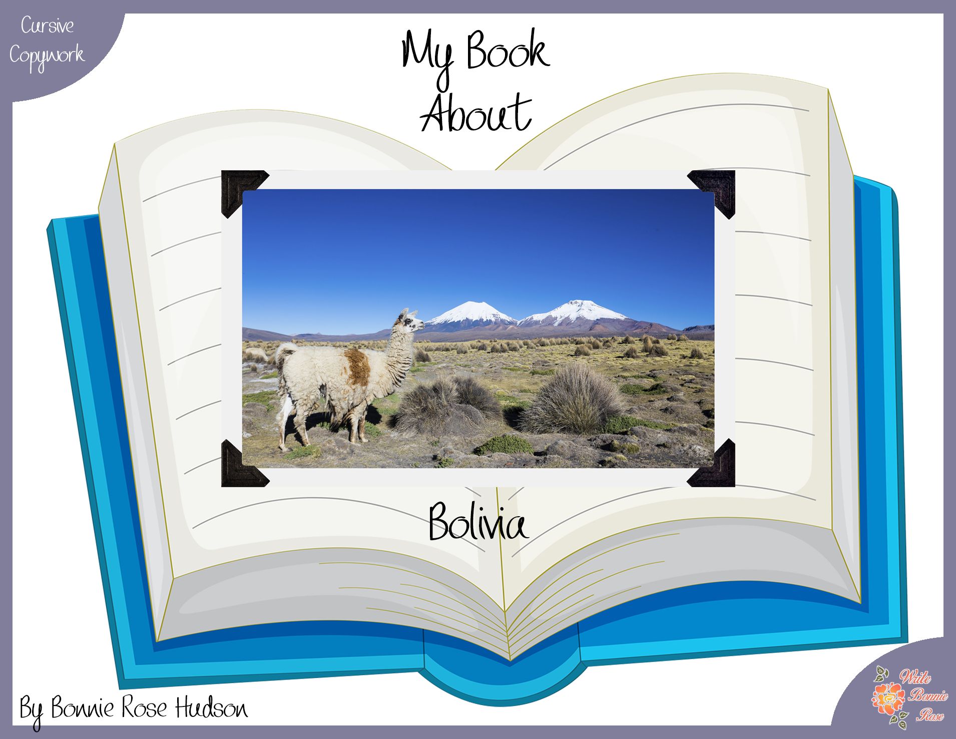 My Book About Bolivia with Cursive Copywork
