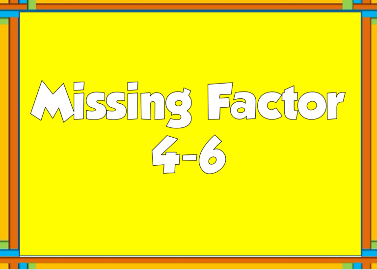 Multiplication Missing Factors 4-6 | Made By Teachers