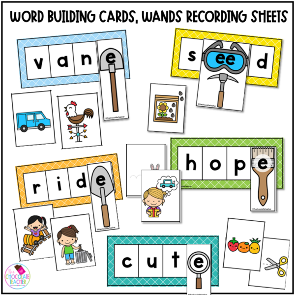 CVCE CVC Words Using Long and Short Vowels and EE and EA - Phonics ...