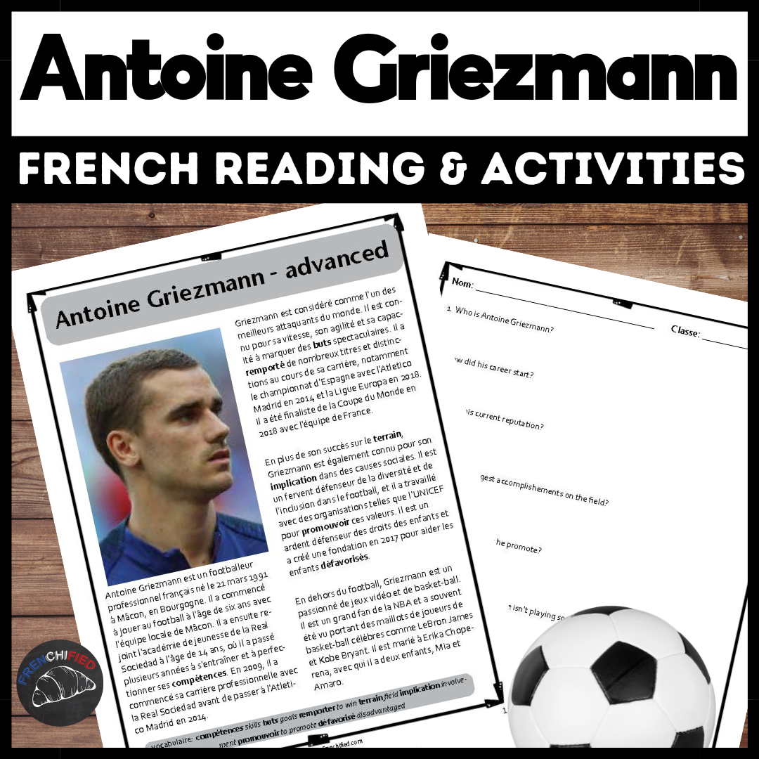 French reading comprehension - Antoine Griezmann