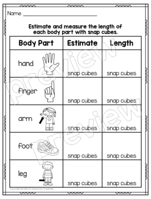 Snap Cube Measuring | Made By Teachers