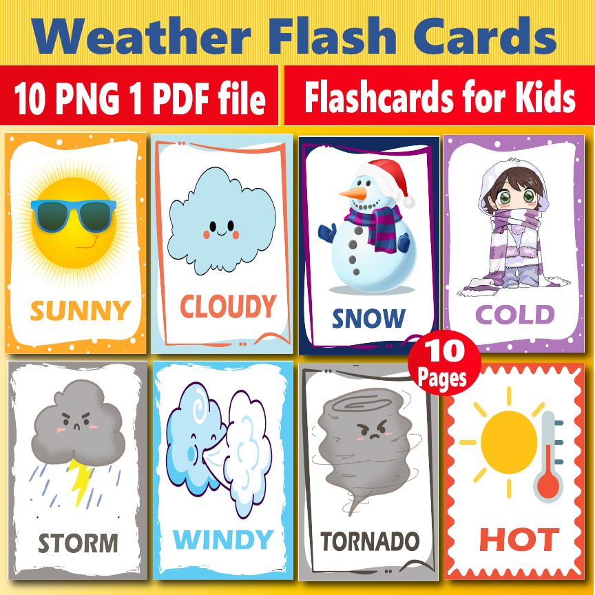 Weather Flash Cards Made By Teachers