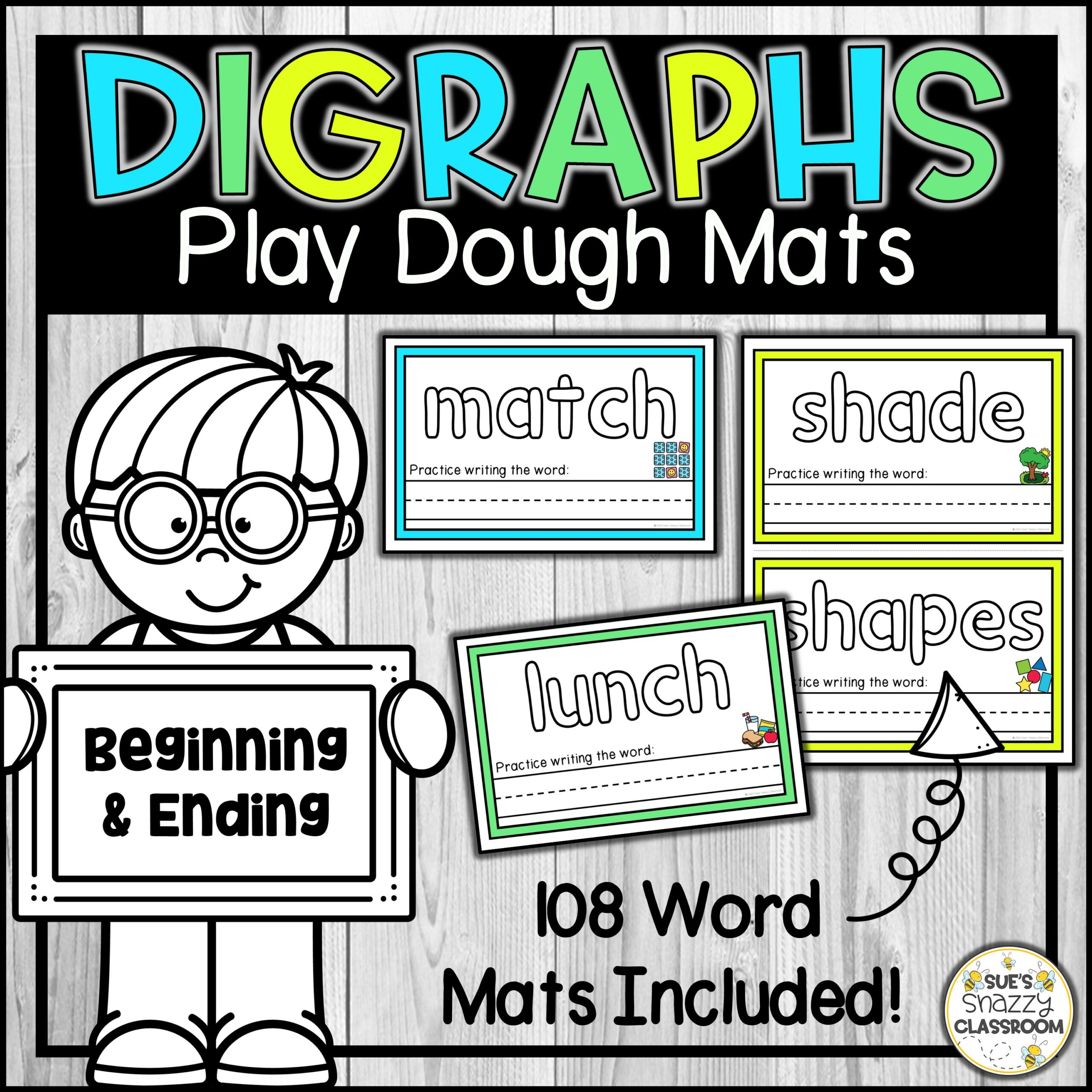 Beginning and Ending Digraphs Playdough Mats | Fine Motor Skills Activities