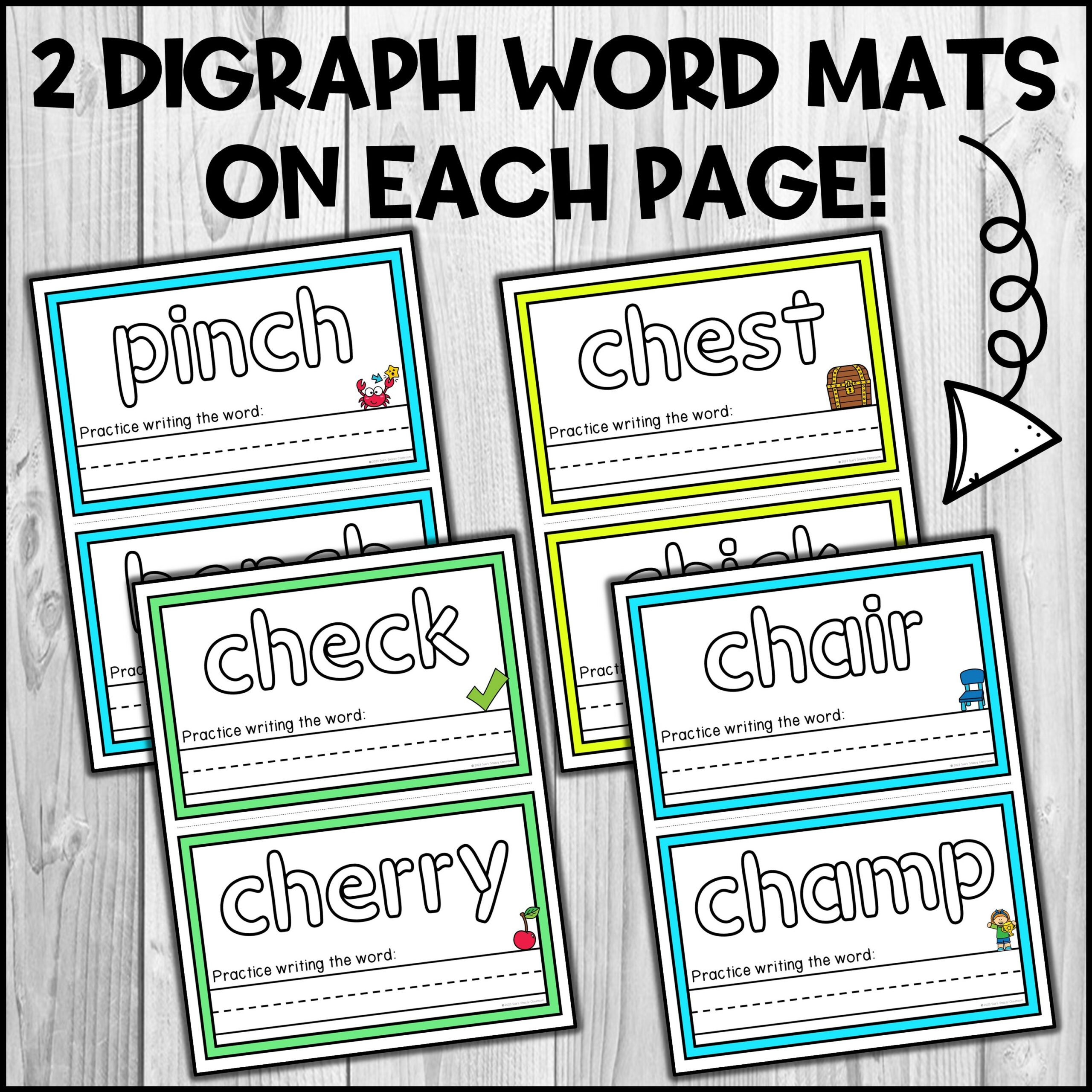 Beginning and Ending Digraphs Playdough Mats Fine Motor Skills