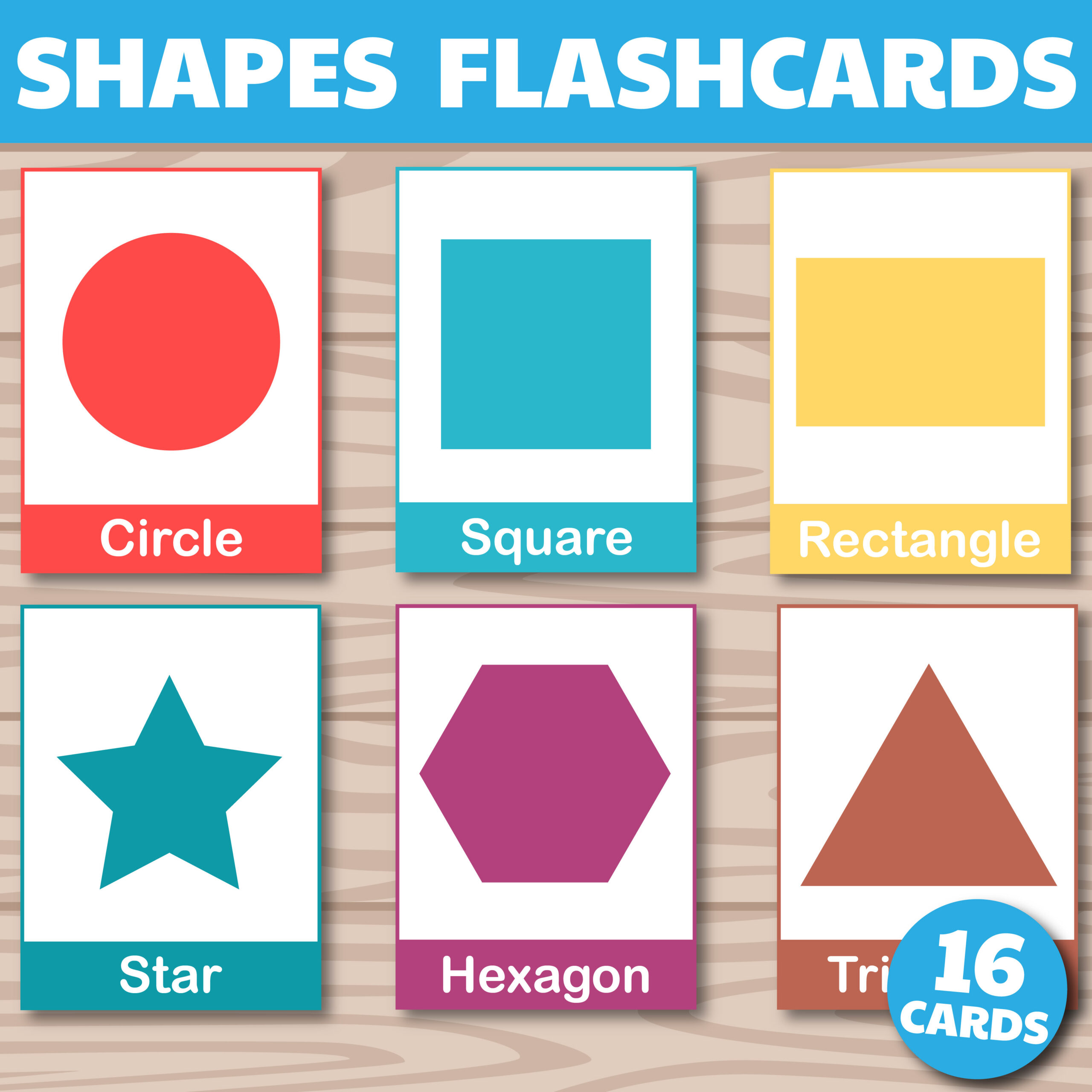 Shapes Flashcards 16 Shape Flash Cards Geometric Shapes Learning Shapes Flashcards 16 Shape Flash Cards Geometric Shapes Learning