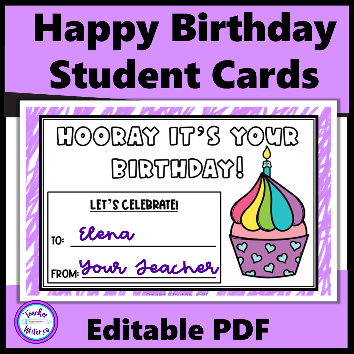 Birthday Cards Class Set Teacher Appreciation FREE Made By Teachers