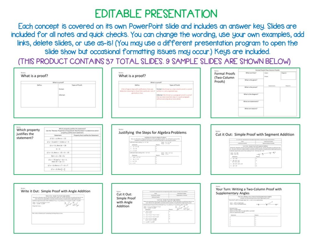 introduction-to-geometric-proofs-guided-notes-presentation-and-inb
