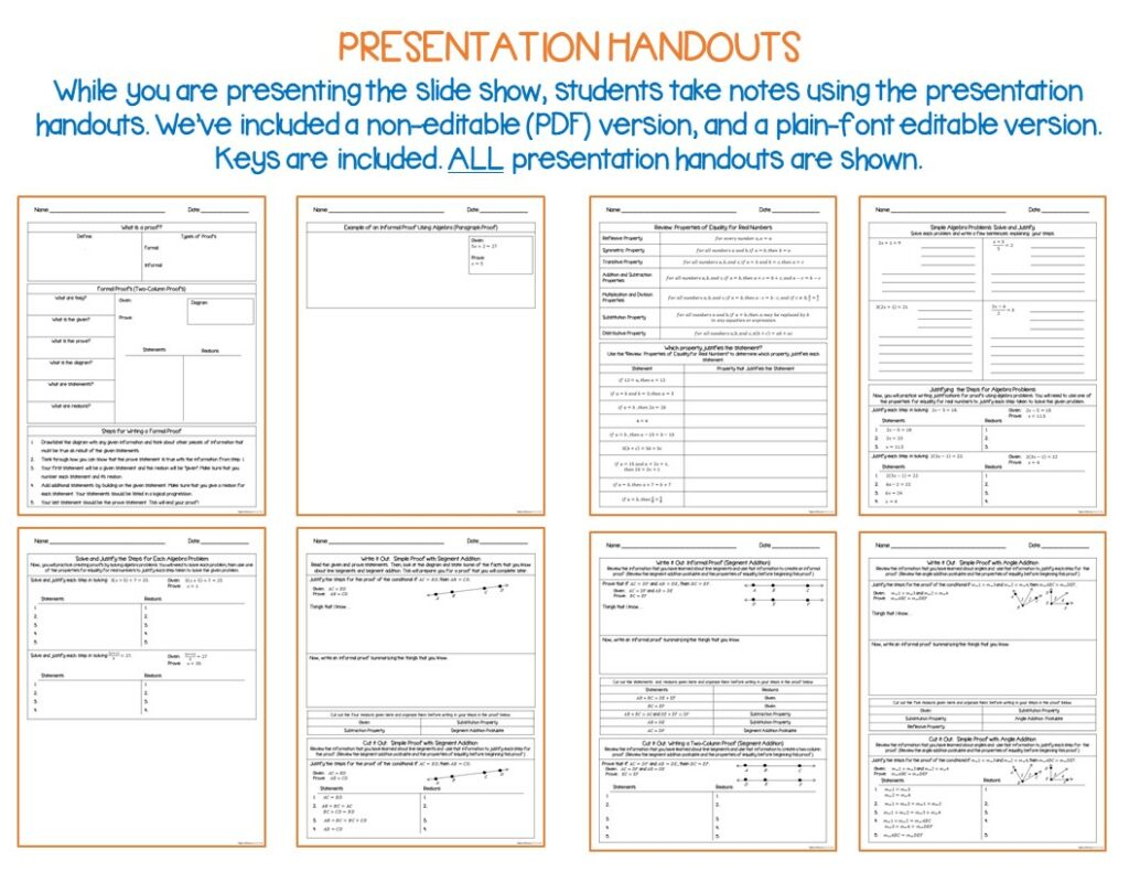 introduction-to-geometric-proofs-guided-notes-presentation-and-inb