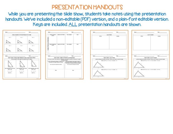 Right Triangles - Guided Notes, Presentation, and INB Activities | Made ...