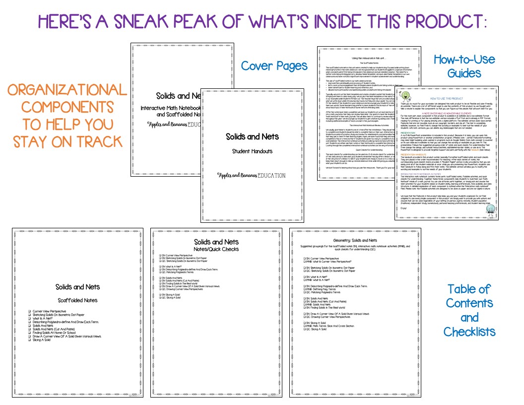 Solids and Nets - Guided Notes, Presentation, and INB Activities | Made ...