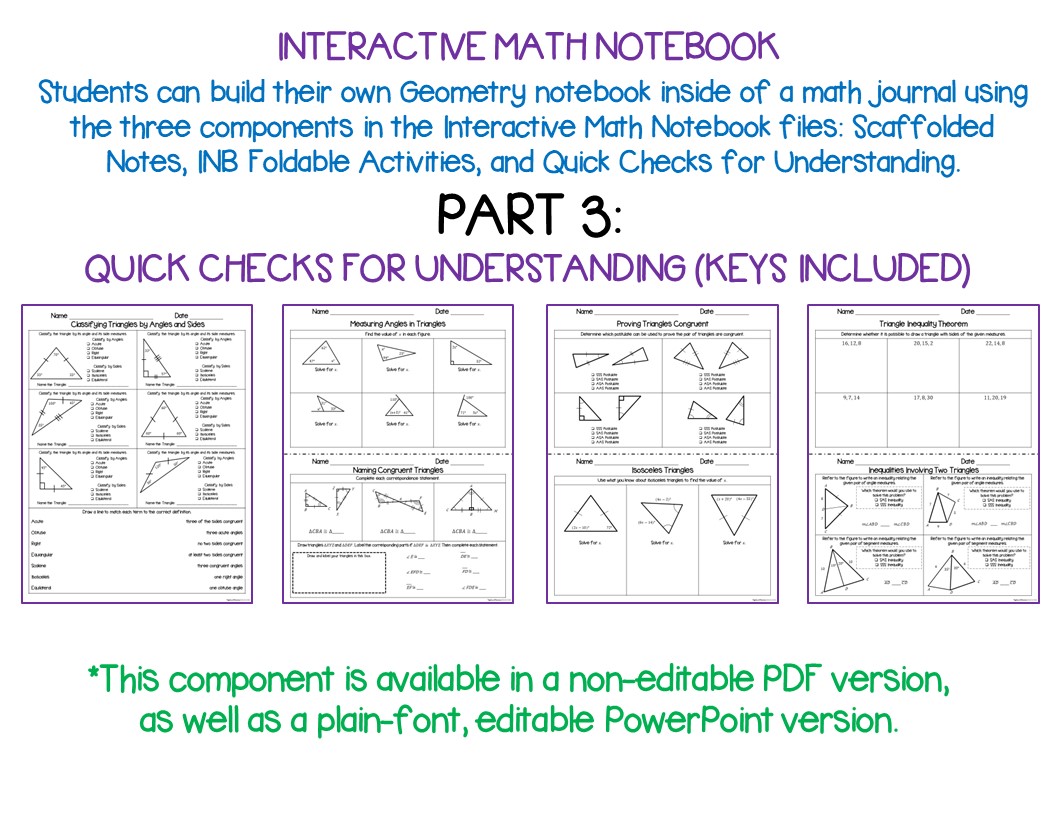 Perpendicular And Angle Bisectors Scaffolded Notes By Teach