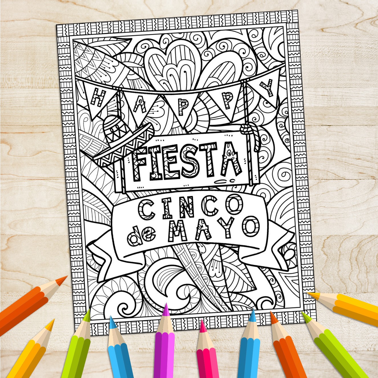 Cinco De Mayo Coloring Pages Mindfulness - 3