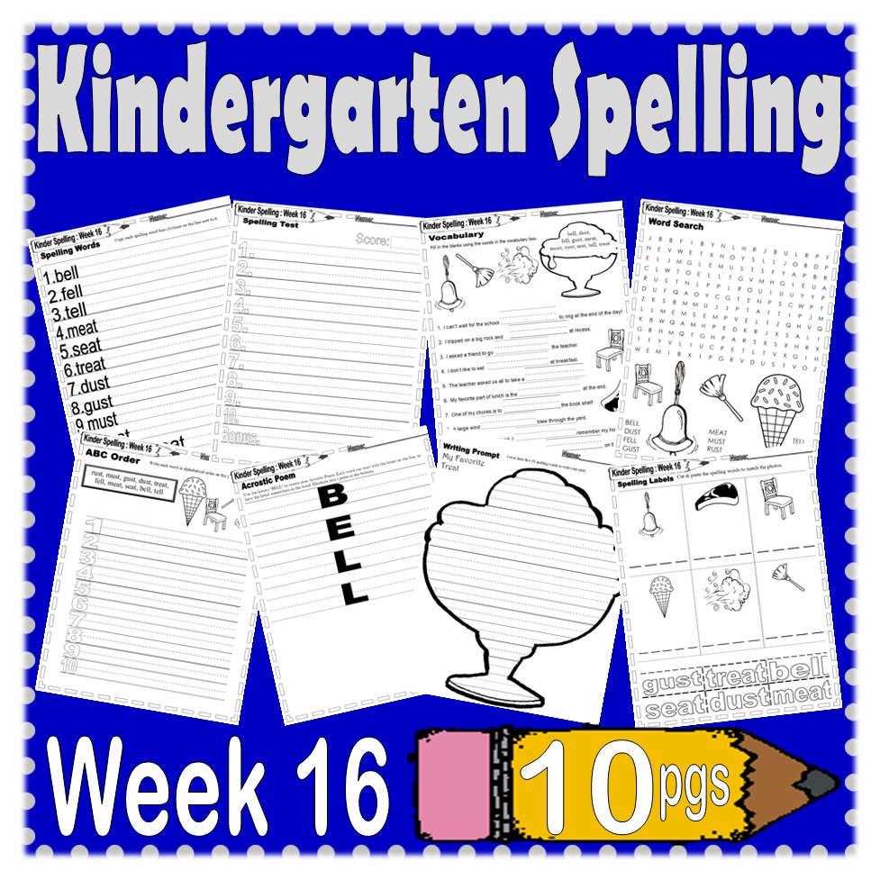 Kindergarten Spelling Worksheets Curriculum Week 16 | Made By Teachers