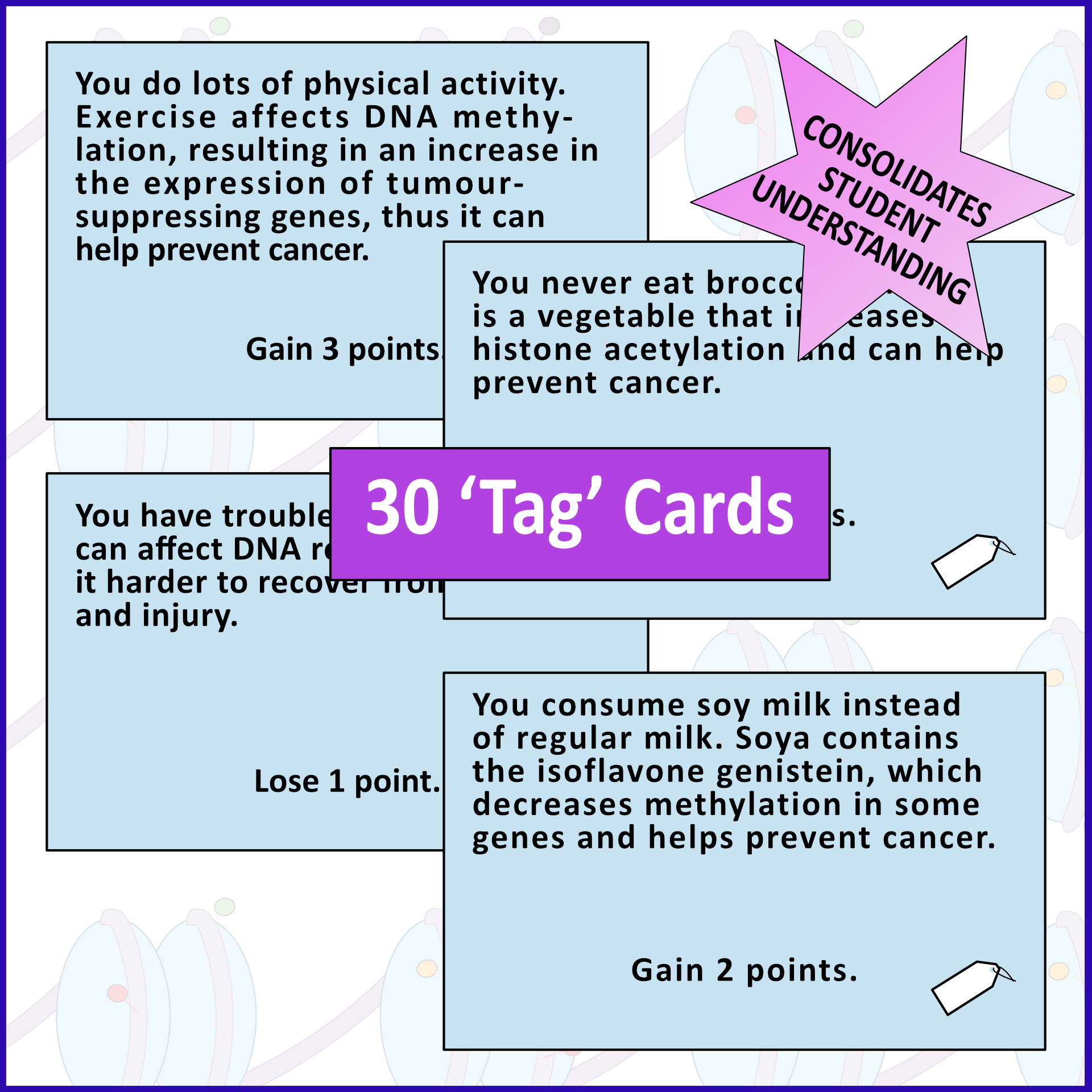 Epigenetics Revision Game: Good Tags, Bad Tags! | Made By Teachers