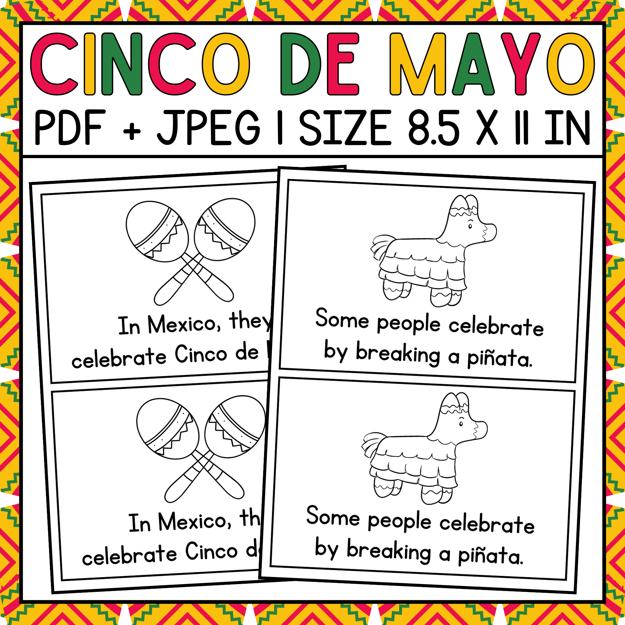 Cinco De Mayo Mini Book For Emergent Readers Cinco De Mayo Emergent Reader Made By Teachers Cinco De Mayo Mini Book For Emergent Readers Cinco De Mayo Emergent Reader Made By Teachers