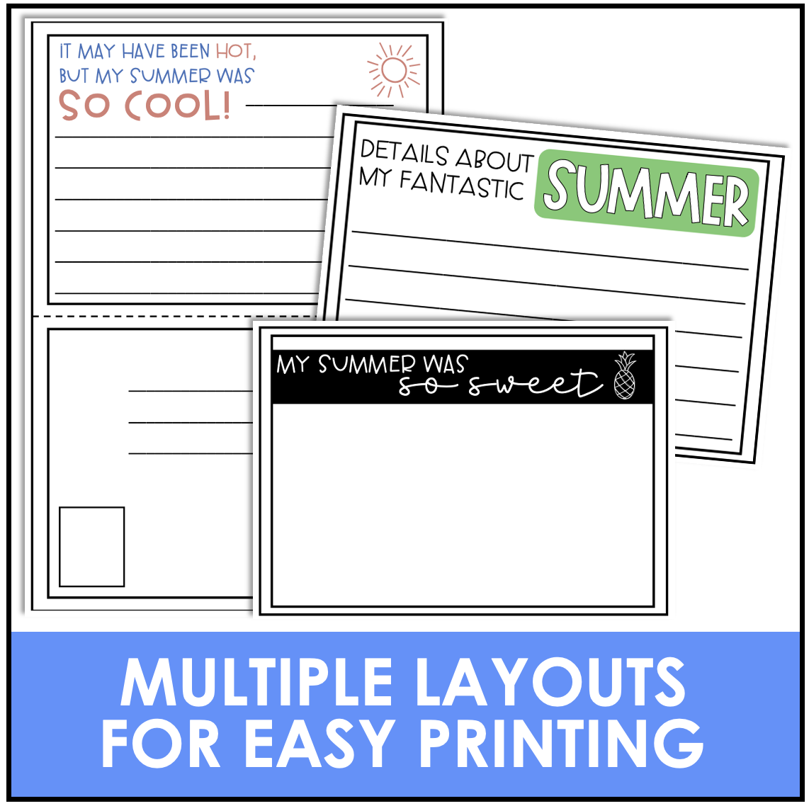 End of Year Activities Postcard for Summer Writing | Made By Teachers