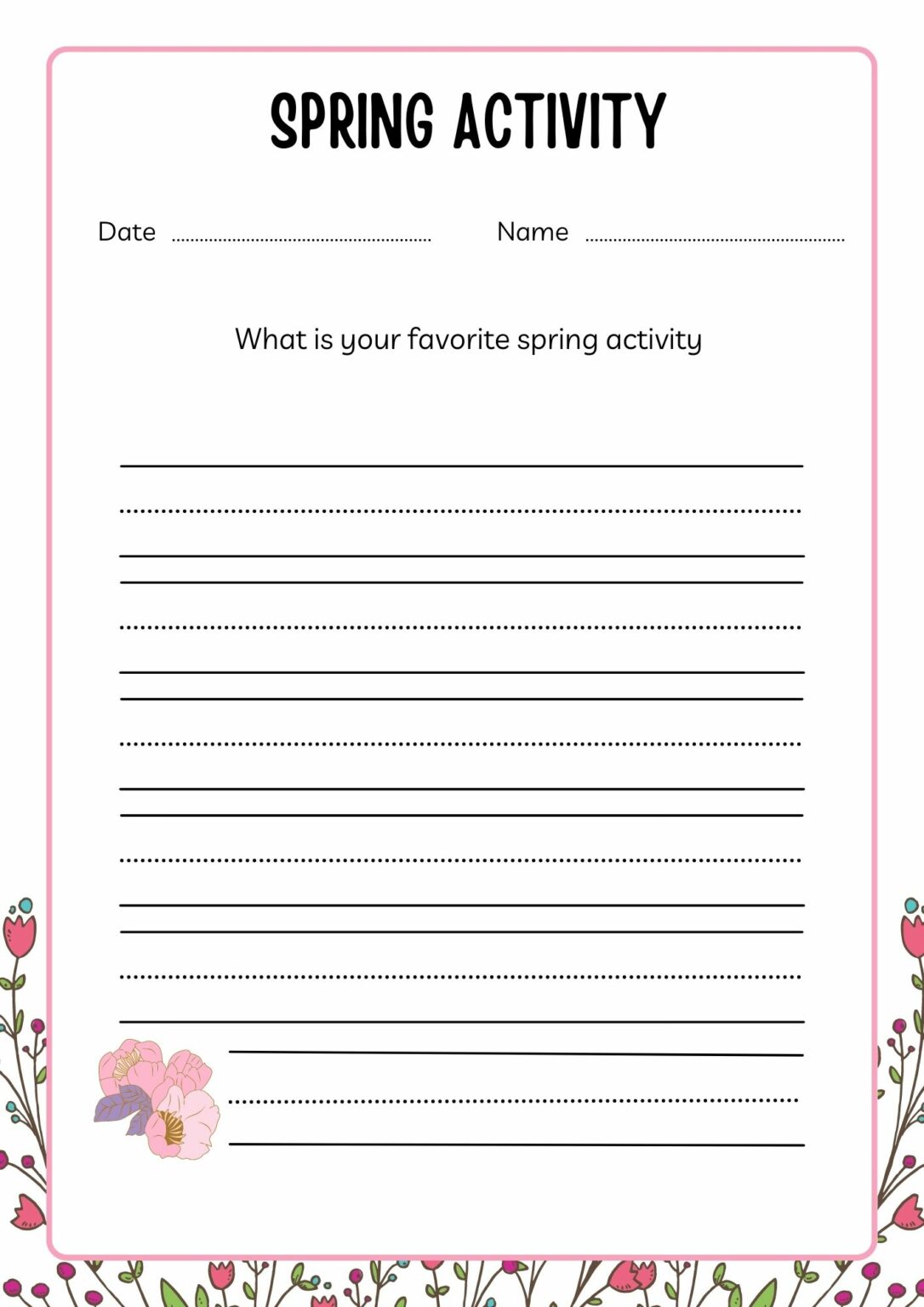 Spring Activity Pack, Classroom Activities, Spring Activity Printable ...