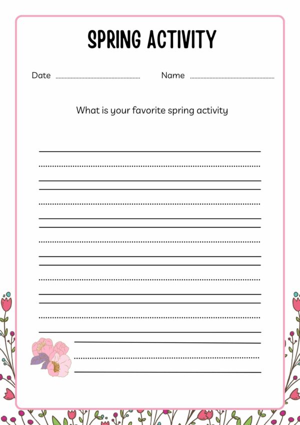Spring Activity Pack, Classroom Activities, Spring Activity Printable ...