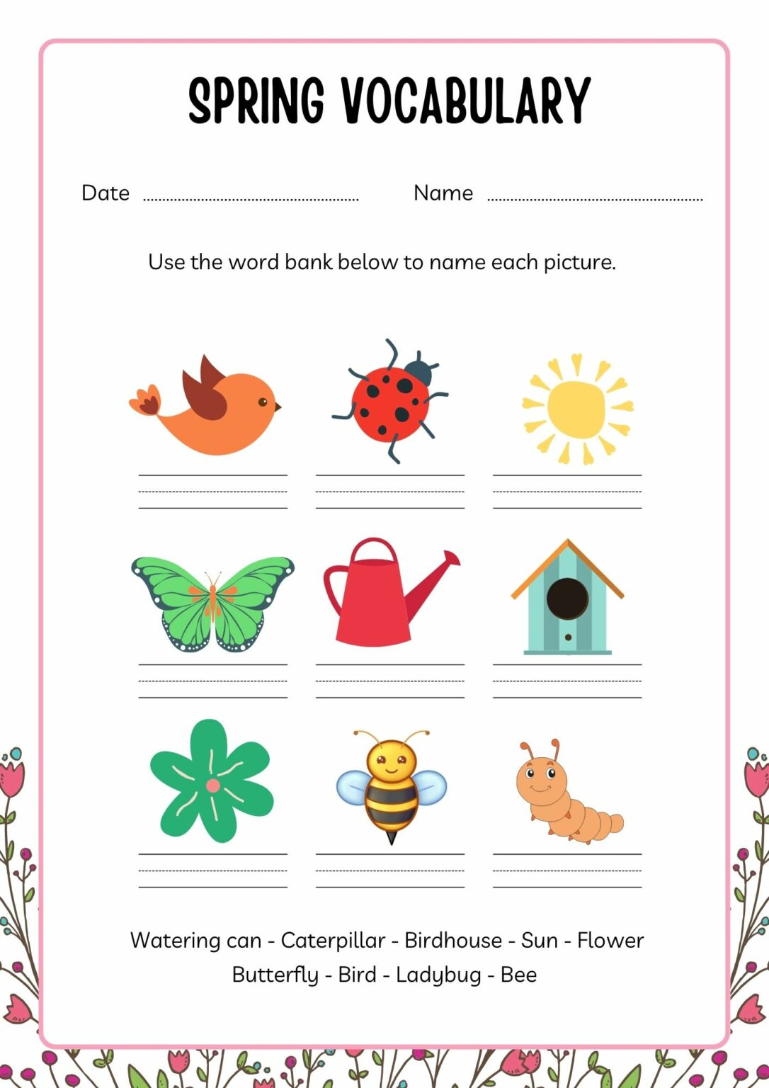 Spring Activity Pack, Classroom Activities, Spring Activity Printable ...