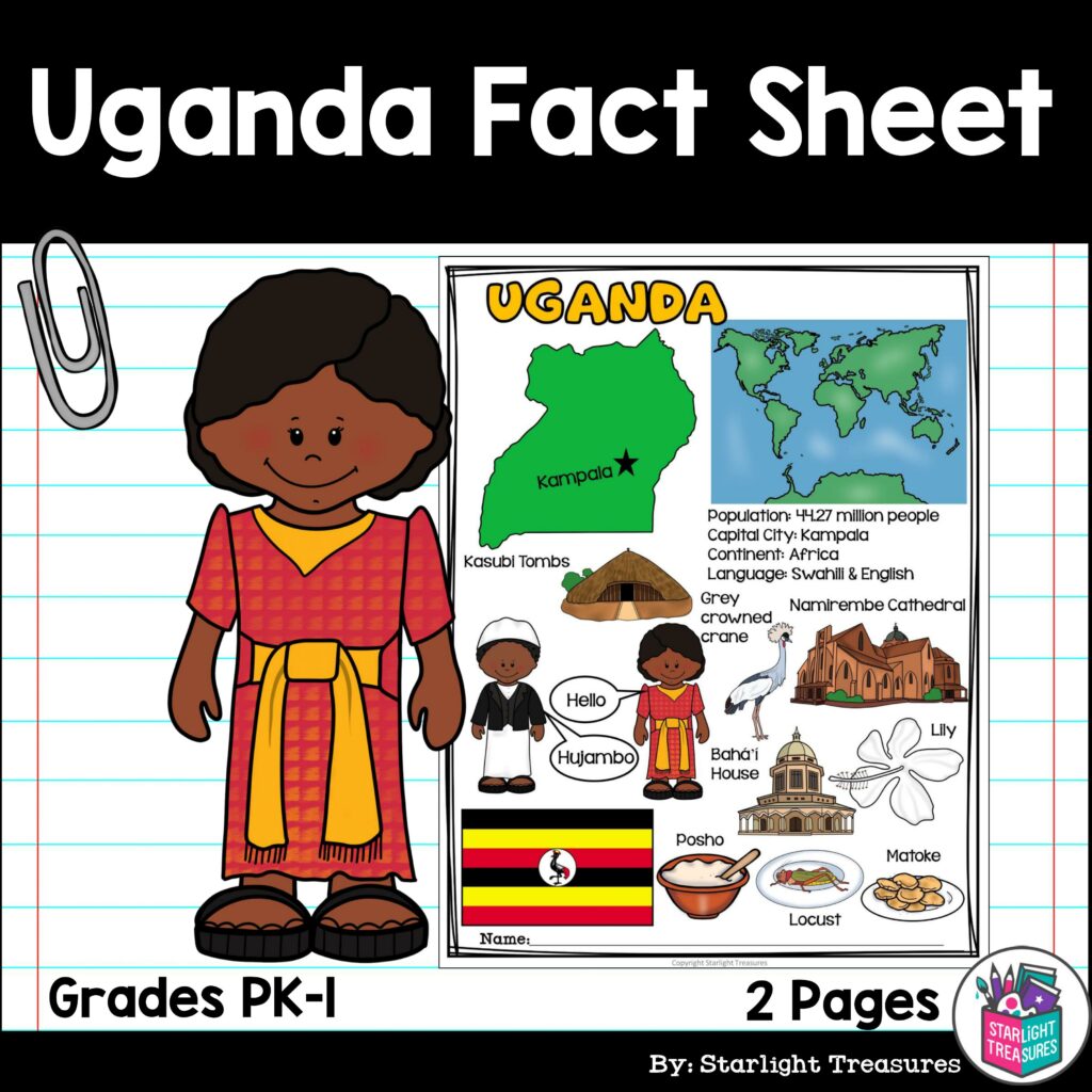 Uganda Fact Sheet For Early Readers Made By Teachers
