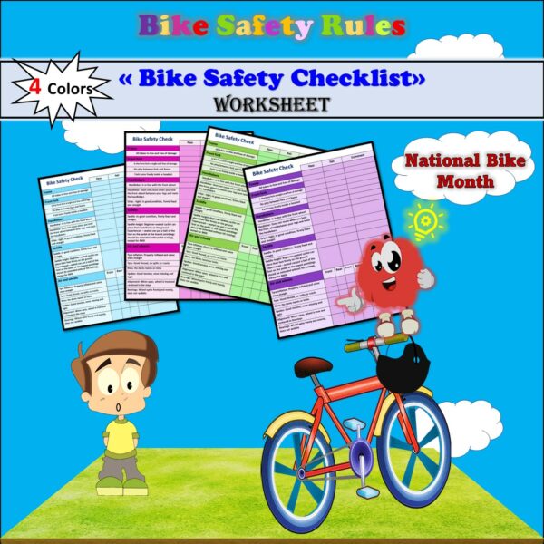 Bike Safety Checklist/National Bike Month/Bike Safety Rules Made By