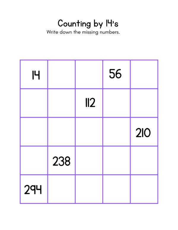Master Math Skills with Our Fun and Engaging Skip Counting Grid ...