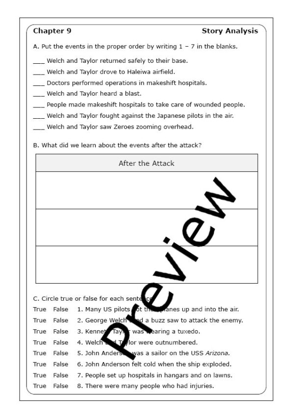 Patricia Demuth "What Was Pearl Harbor?" worksheets Made By Teachers