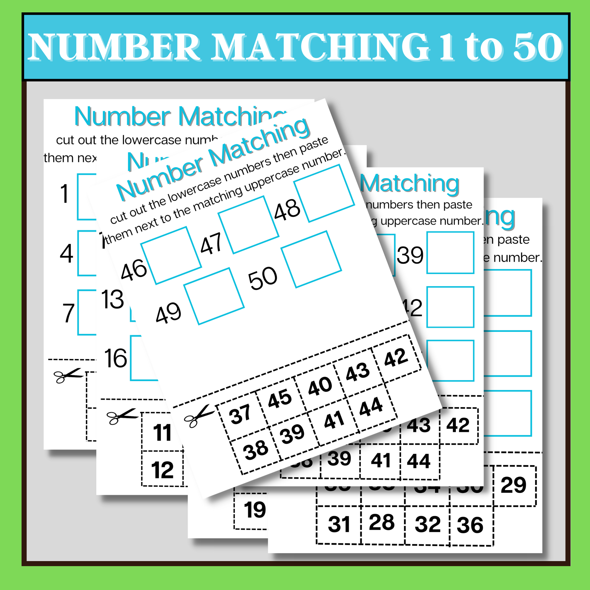 NUBBERS MATCHING THE 1 TO 50 Made By Teachers nubbers-matching-the-1-to-50-made-by-teachers