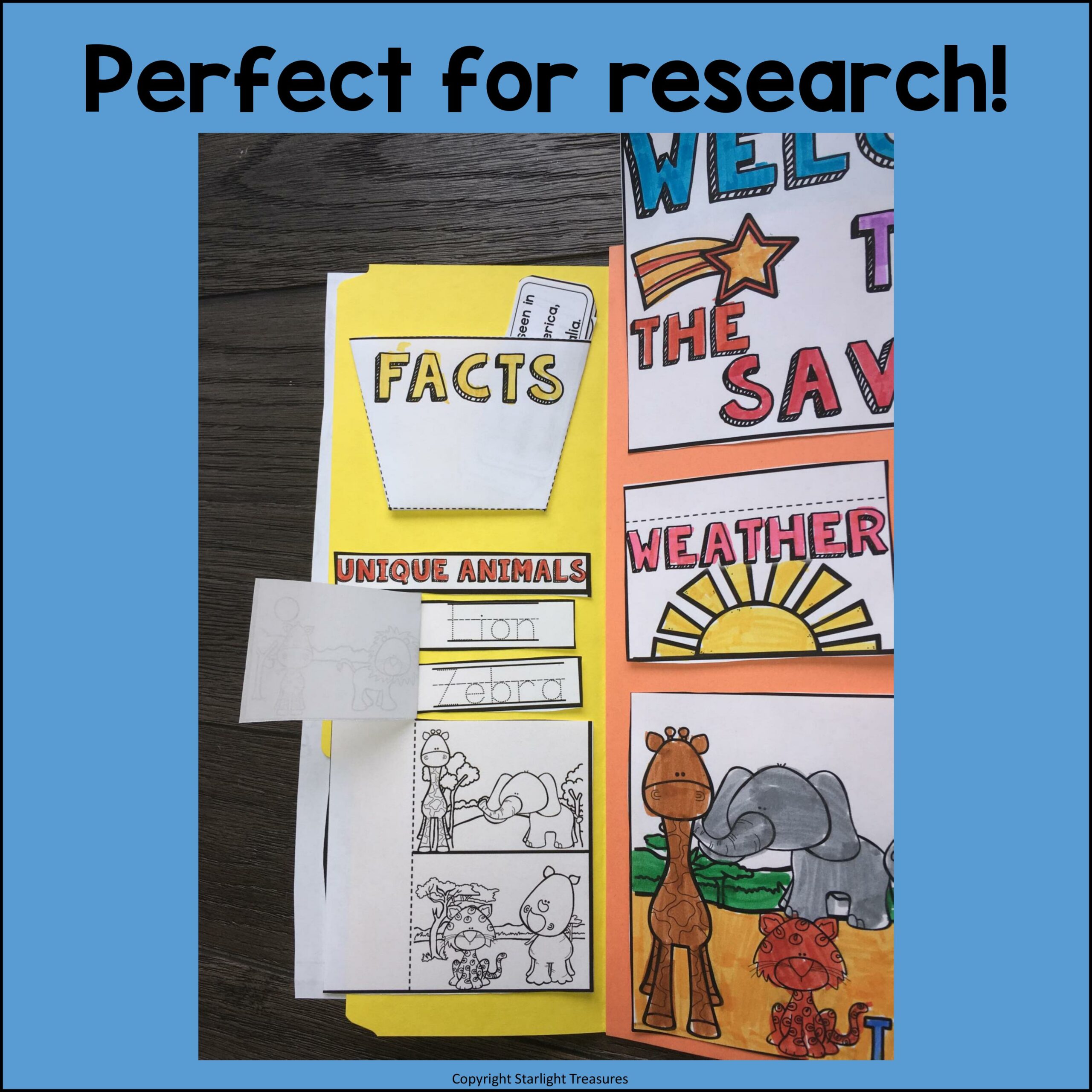 Savanna Lapbook for Early Learners Animal Habitats Made By Teachers