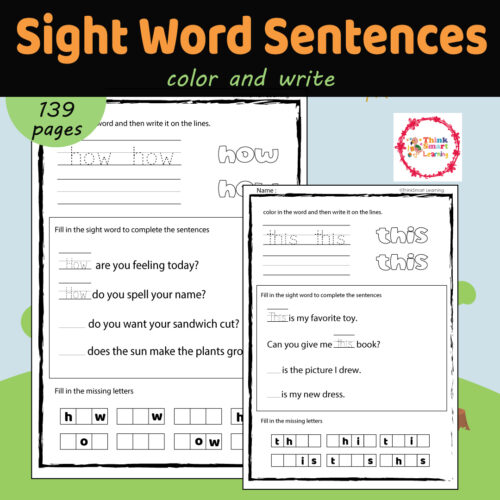 Printable Kindergarten Sight Words Worksheets games | Made By Teachers